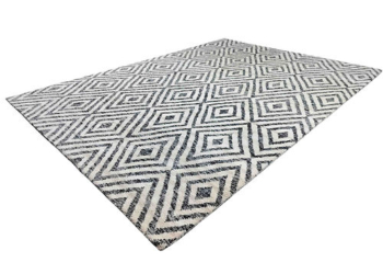 Hand Knotted Woolen Carpet Moroccan Modern White/Natural AH
