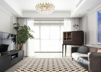 Purple Green White Square Carpet Home Floor Living Room Rugs XP